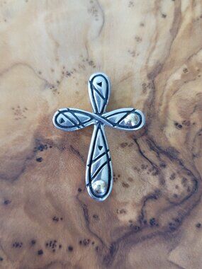 18K & Sterling "Pacifica" Cross by John Atencio